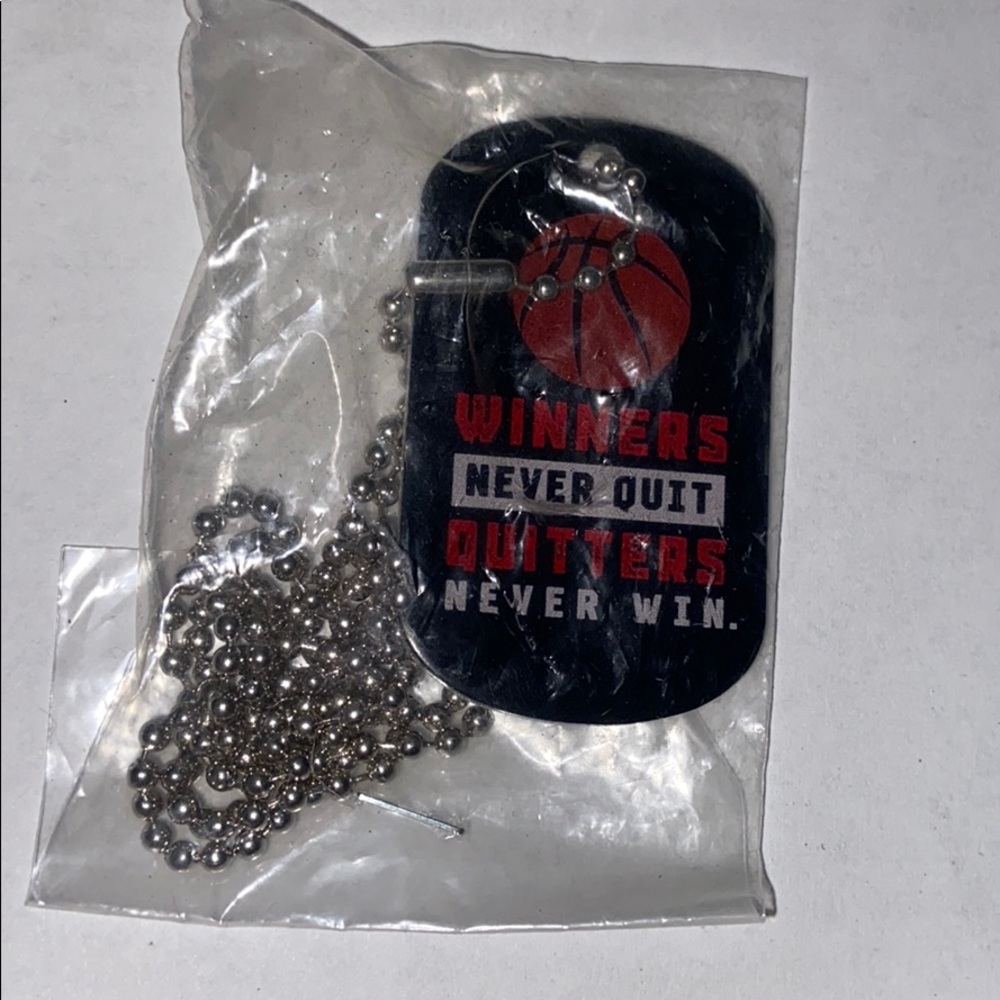 New Basketball dog tag necklace
